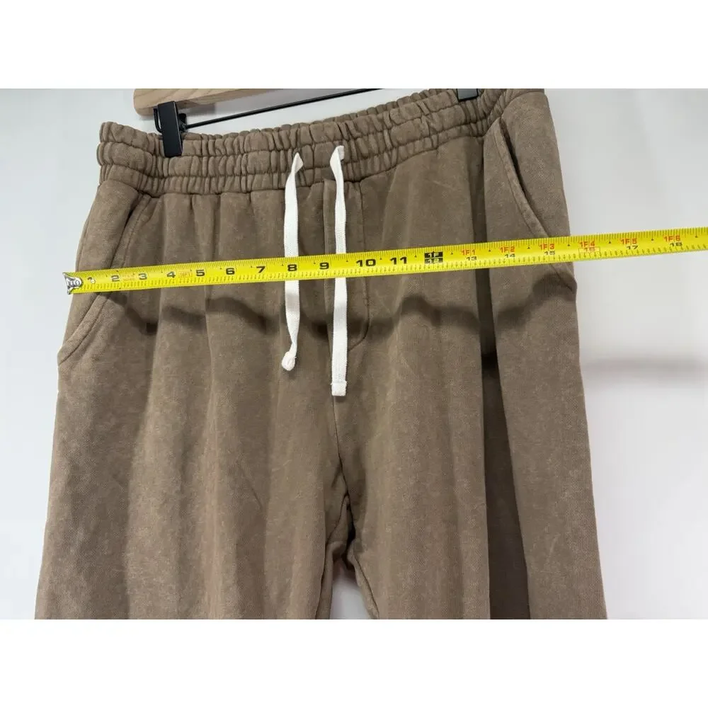 Threads 4 Thought Men's Brown Large Kevin Mineral Wash French Terry Pants NWT